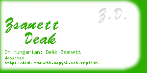 zsanett deak business card